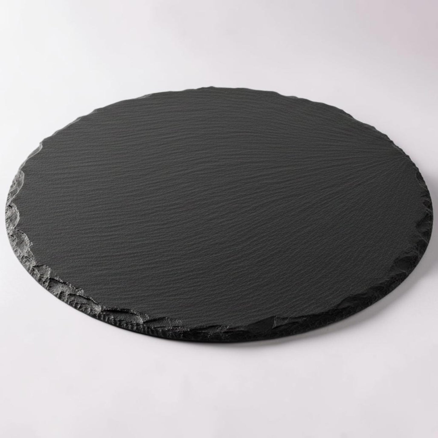 Round Black Slate Sushi-Serving Board – Premium Appetizer & Dining Plate Set