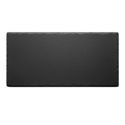 Black Slate Serving Board Set – Rectangular Stone-Sushi Plate for Appetizers & Dining
