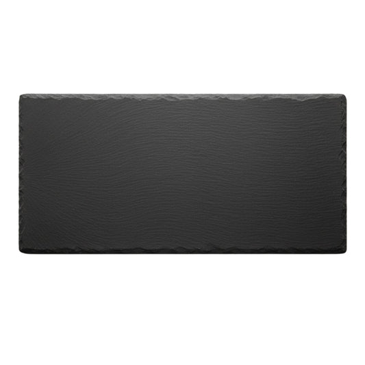 Black Slate Serving Board Set – Rectangular Stone-Sushi Plate for Appetizers & Dining